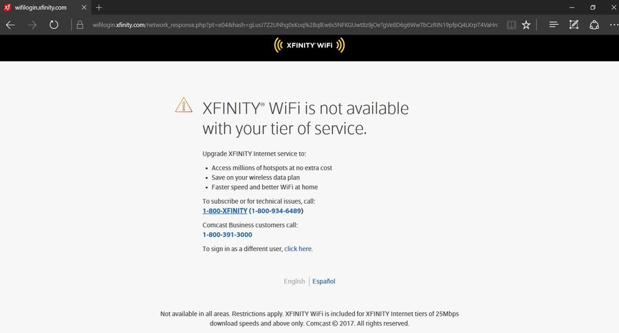Comcast Business Xfinity Wifi