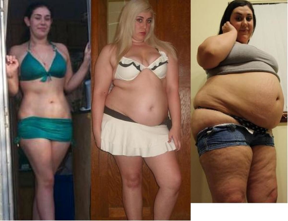 Жирные девушки до и после