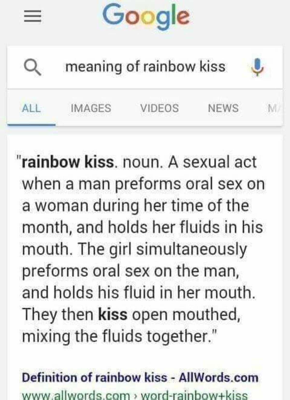 Rainbow kiss vid