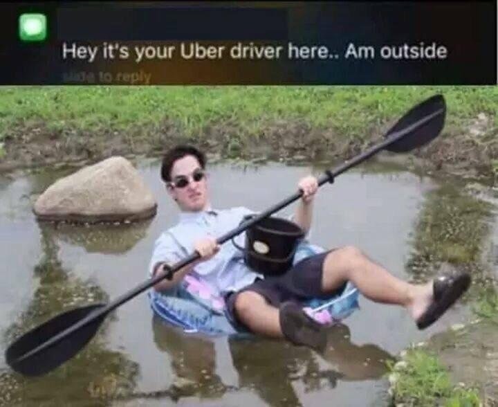 Uber driver couldn resist