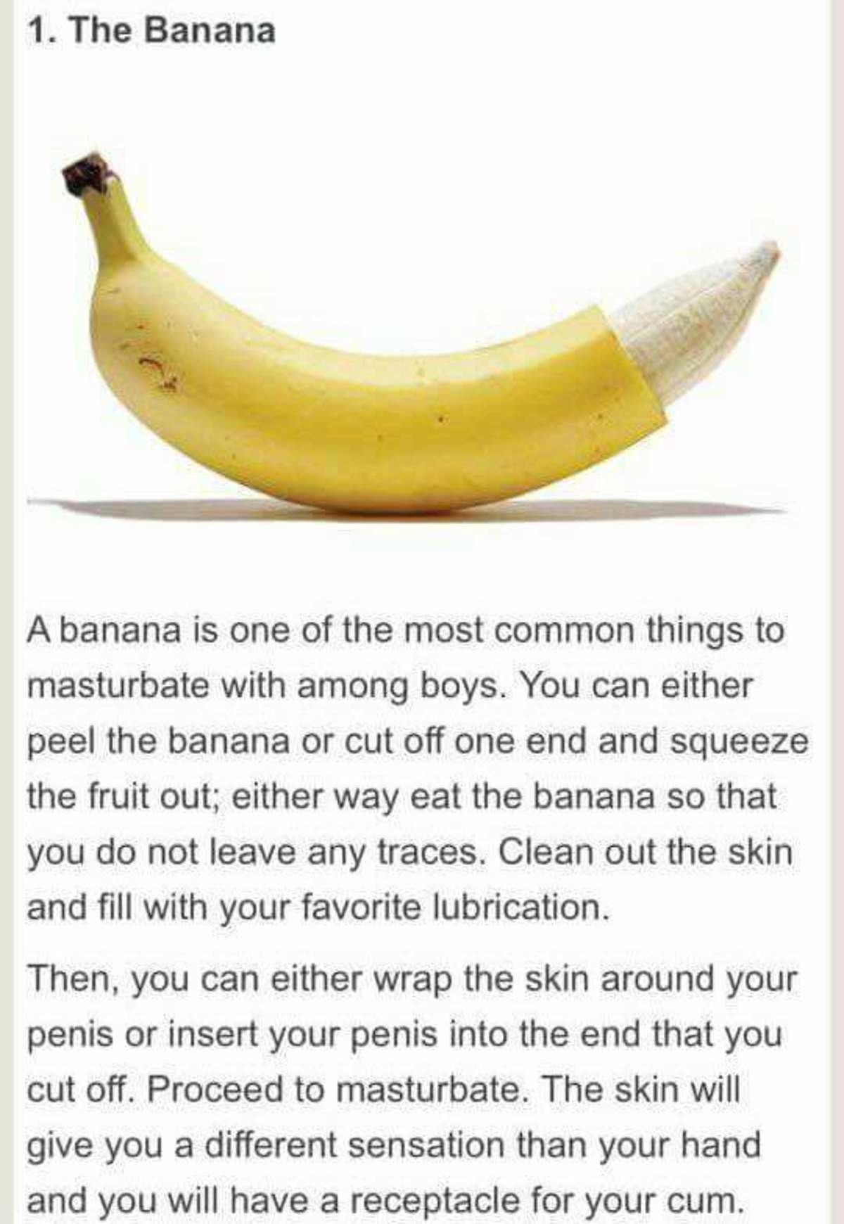 Banana peel masturbation image