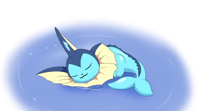 vaporeon sleeping