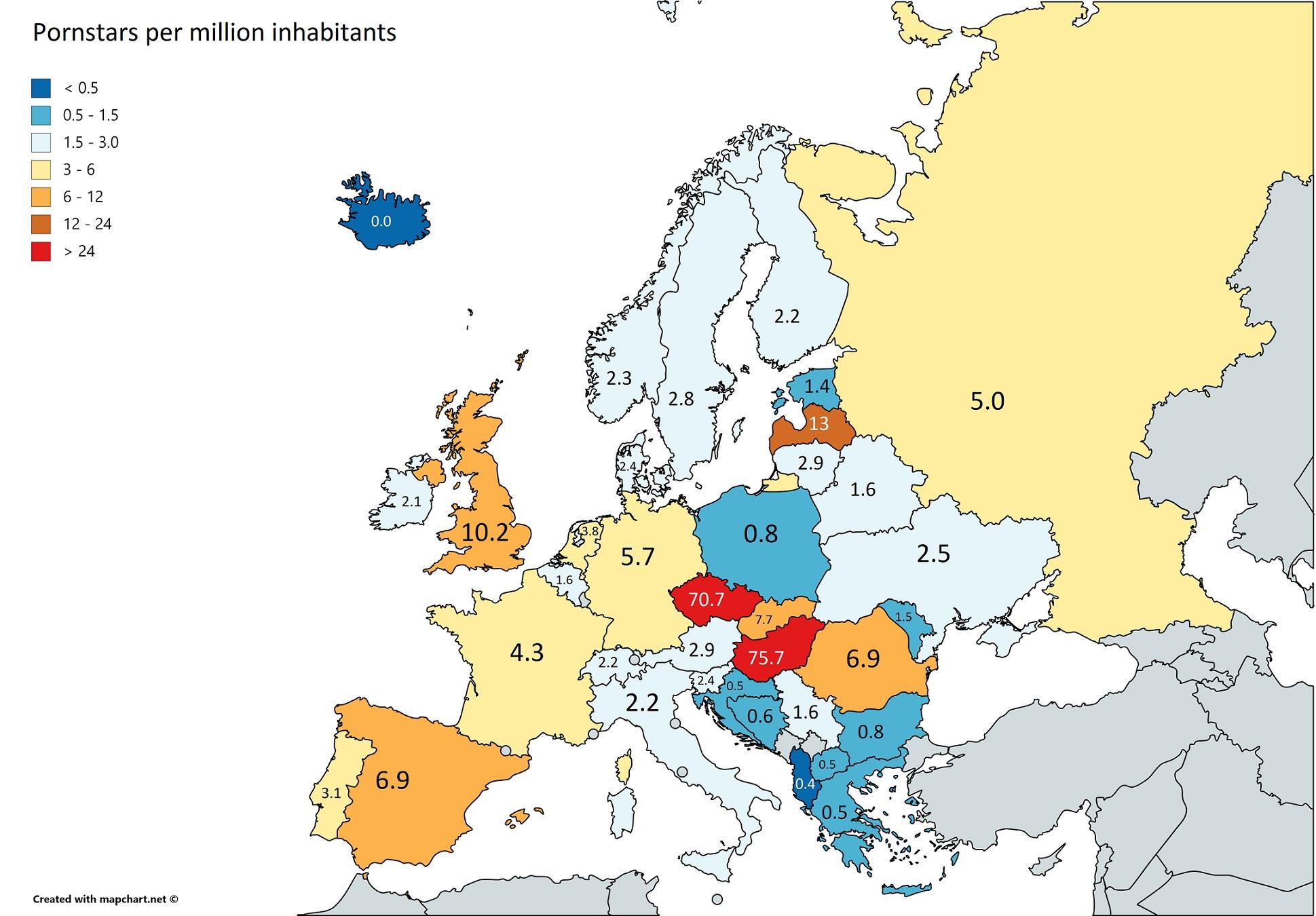 Porn star map