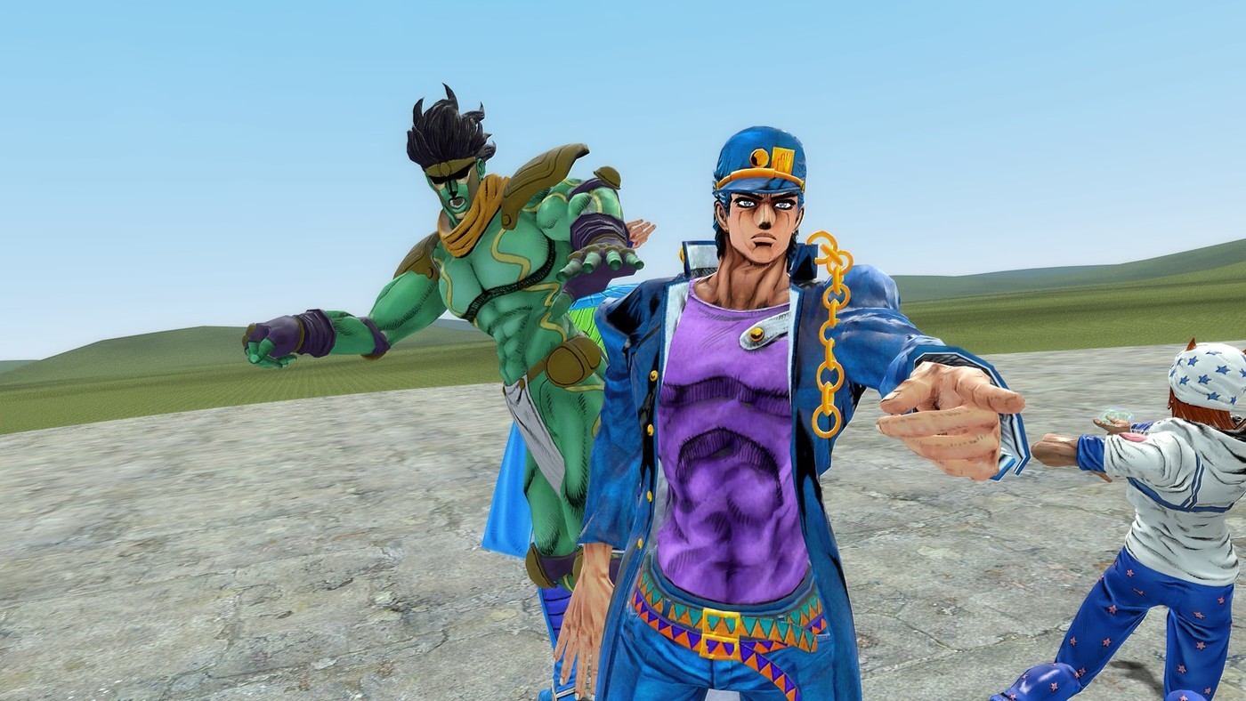 Jojo mod. Garry's Mod Джоджо. Jojo кринж. Jotaro Garry's Mod. Пляжный эпизод Джоджо.