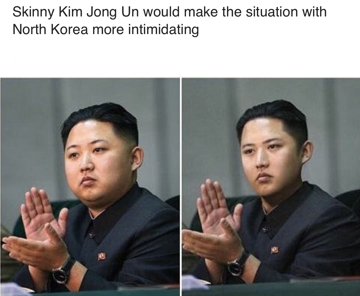 Skinny Kim Jong Un.