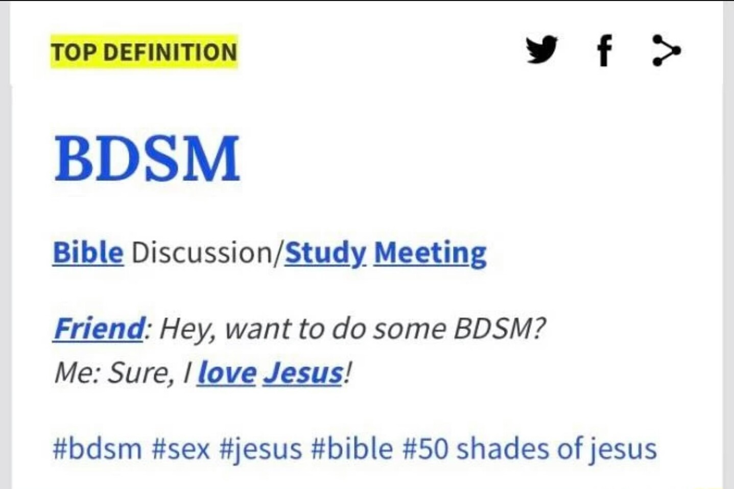 Bdsm bible joke