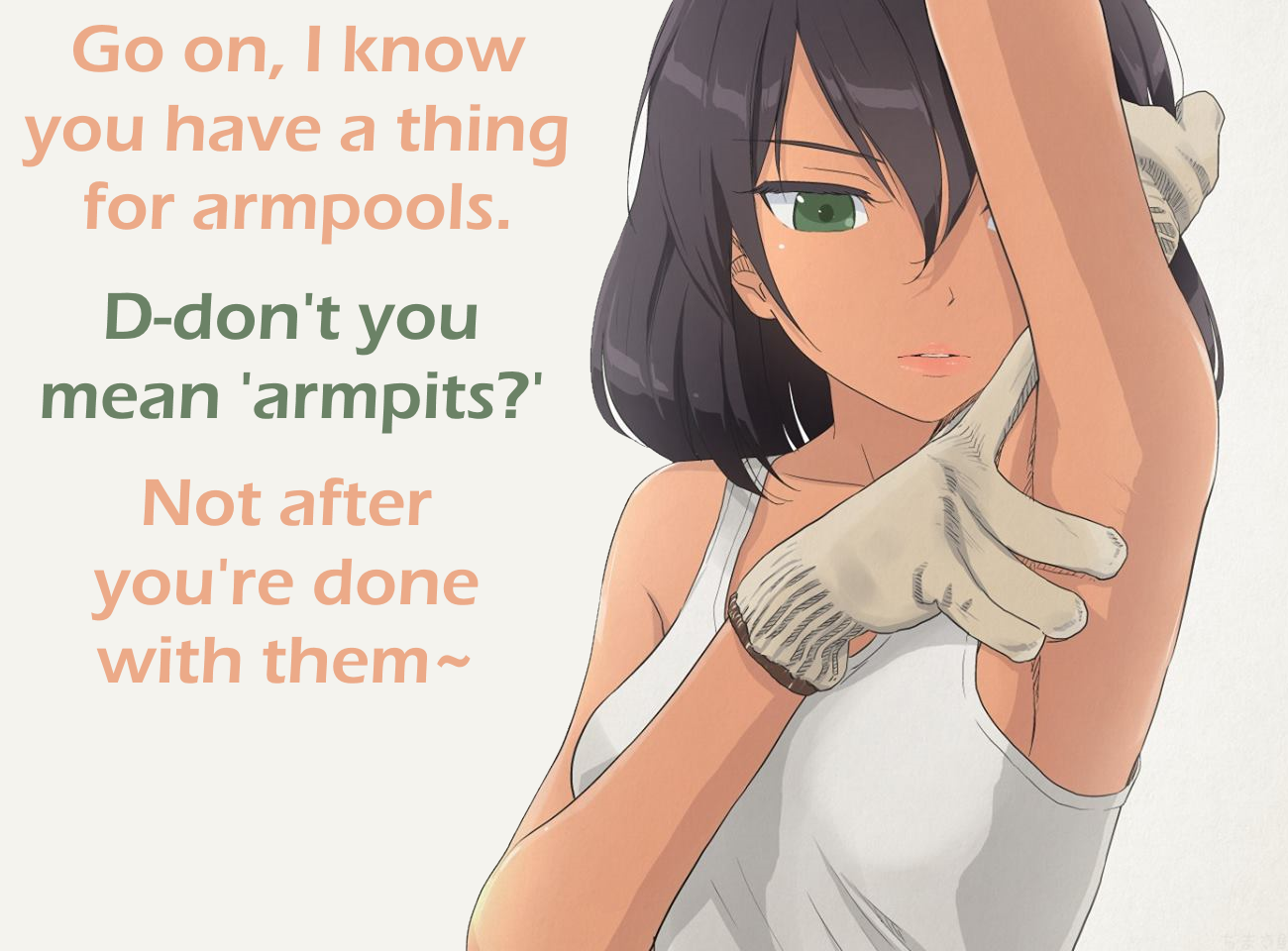 Wut Anime armpits, my photographer has an armpit fetish. wut