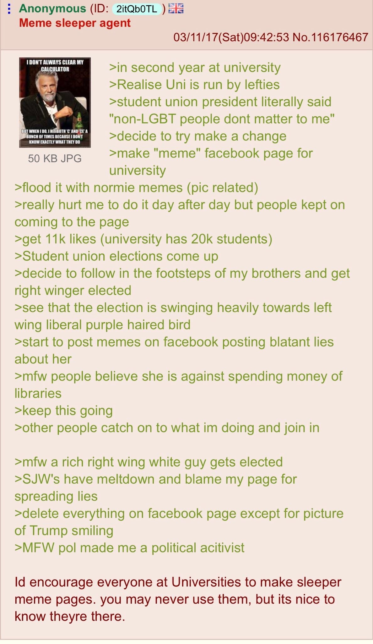 Anon Use A Meme Page To Influence An Election