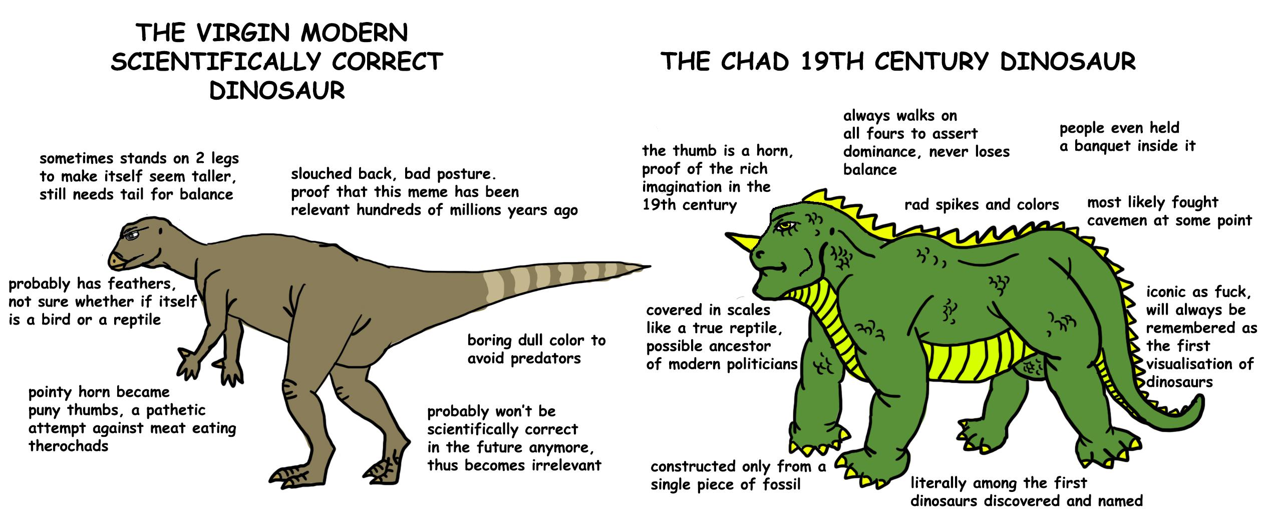 Dinosaur depictions.