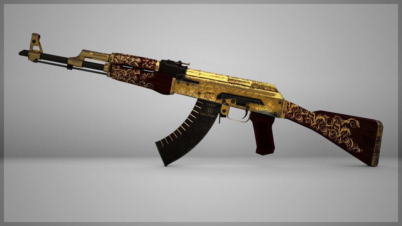 золотой ak 47 cs go фото 11