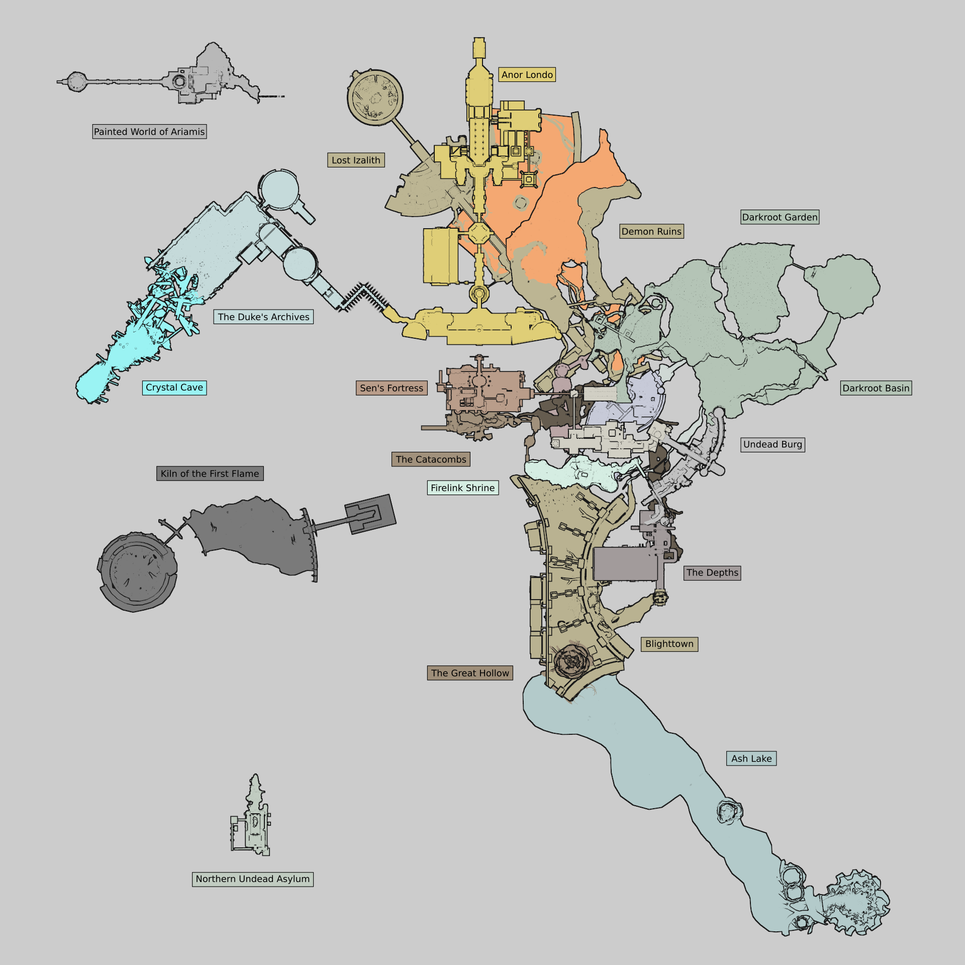 Dark Souls Map.