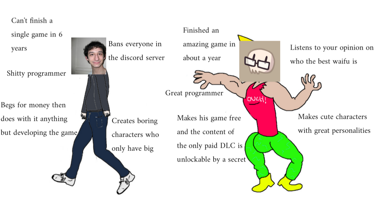 Yandere Simulator version, Virgin vs. Chad