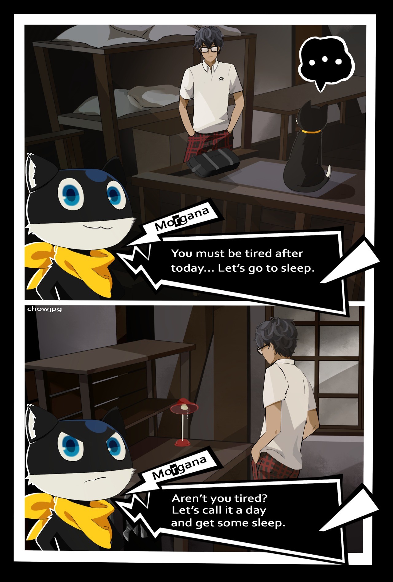 P5 Morgana Go To Sleep Meme.