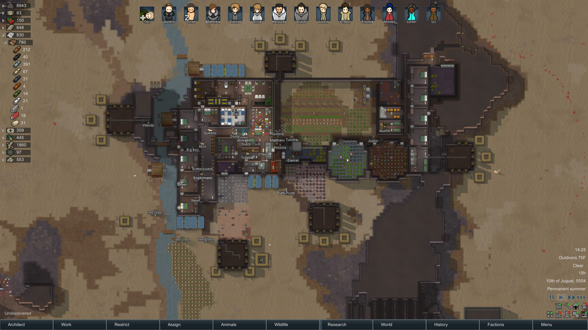 Rimworld Colony Sunspring