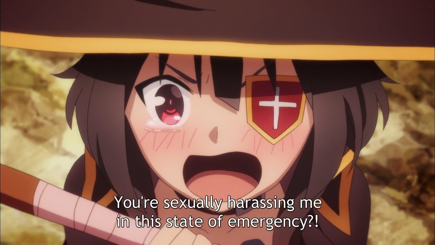 Shipping Intensifies Kazuma and megumin flushed together Konosuba