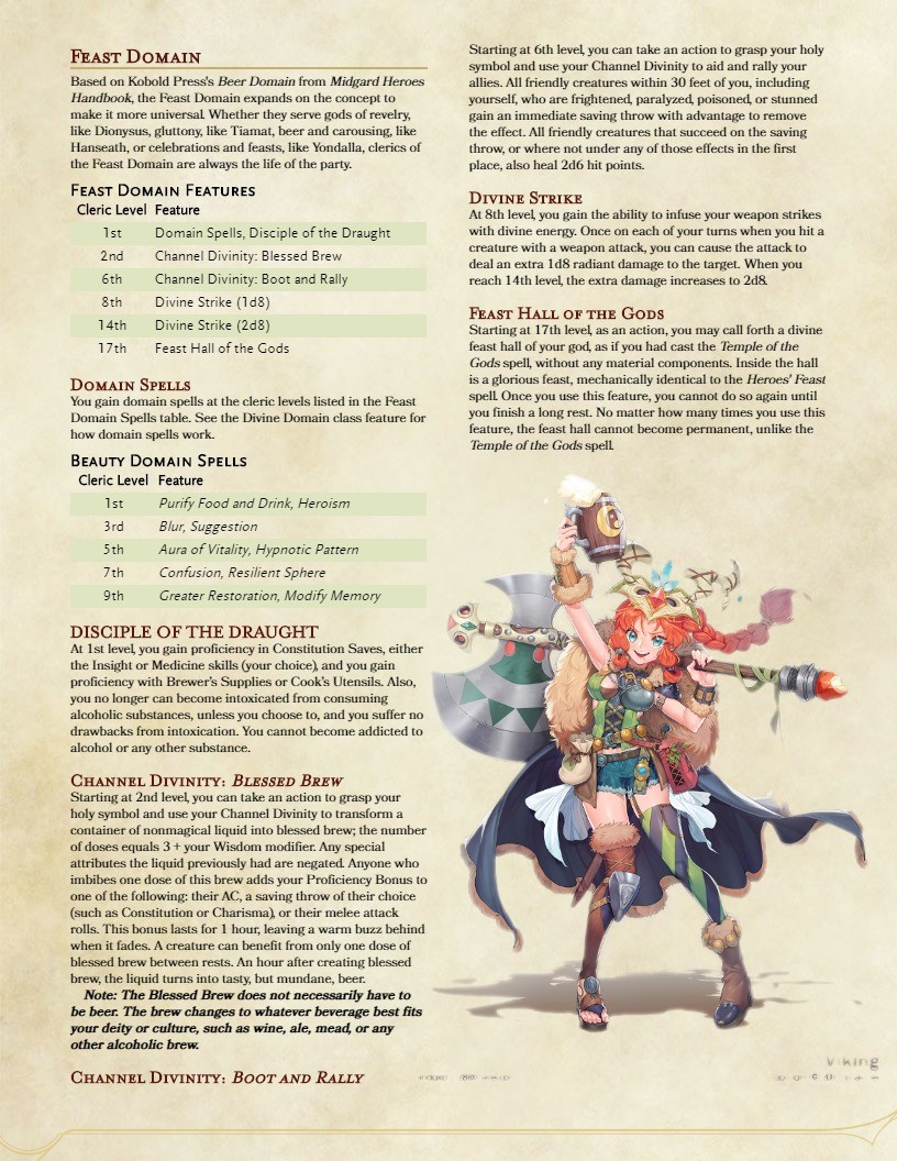 5e Homebrew Feast Beer Domain