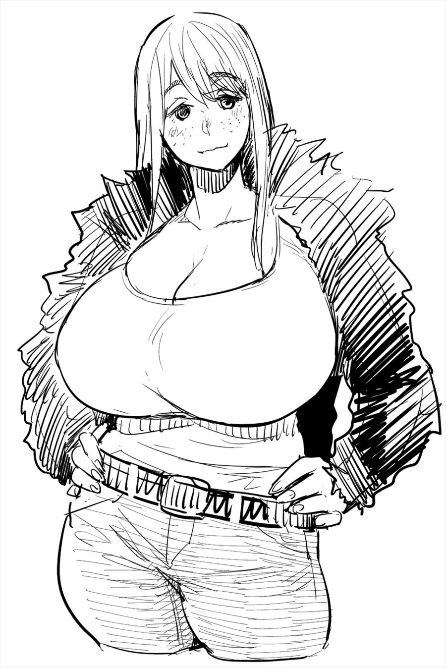 Busty giant boob smother drawing