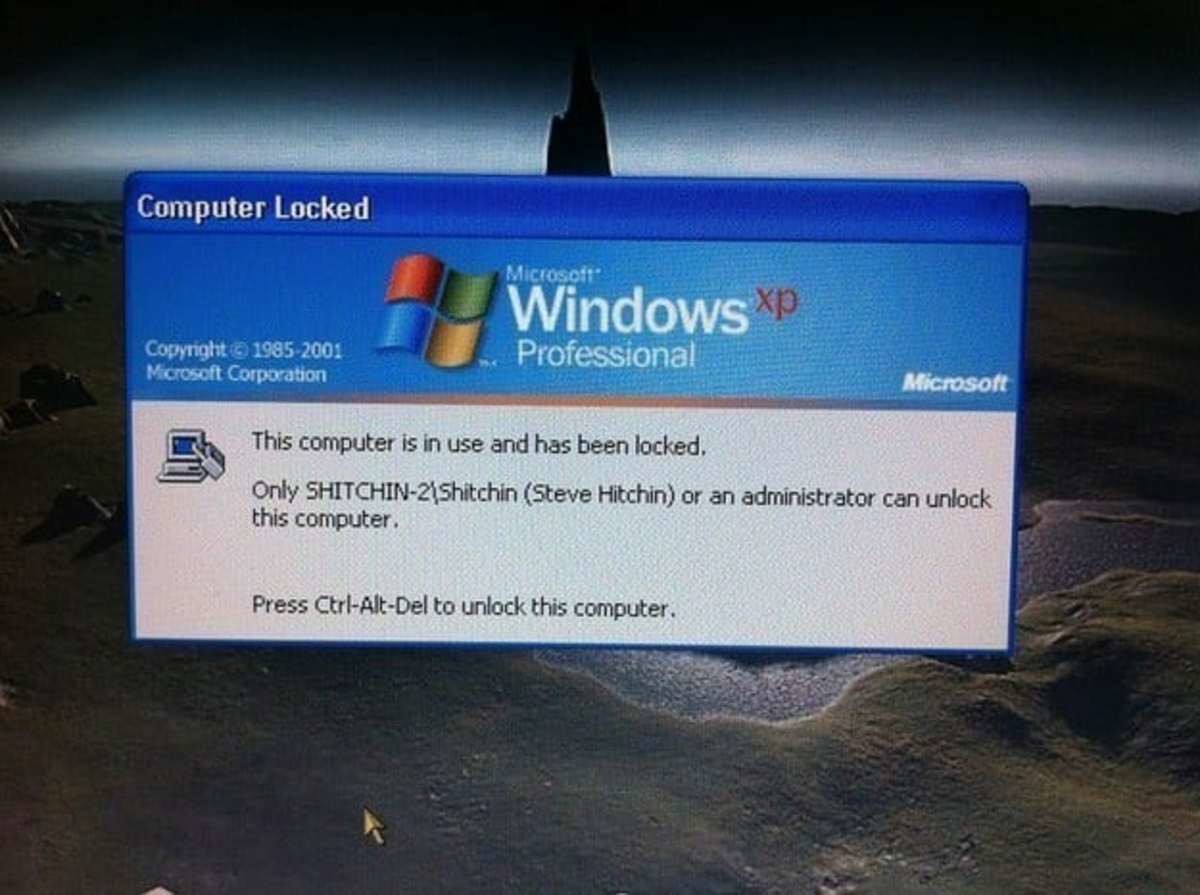 Lock this Computer. This Computer.