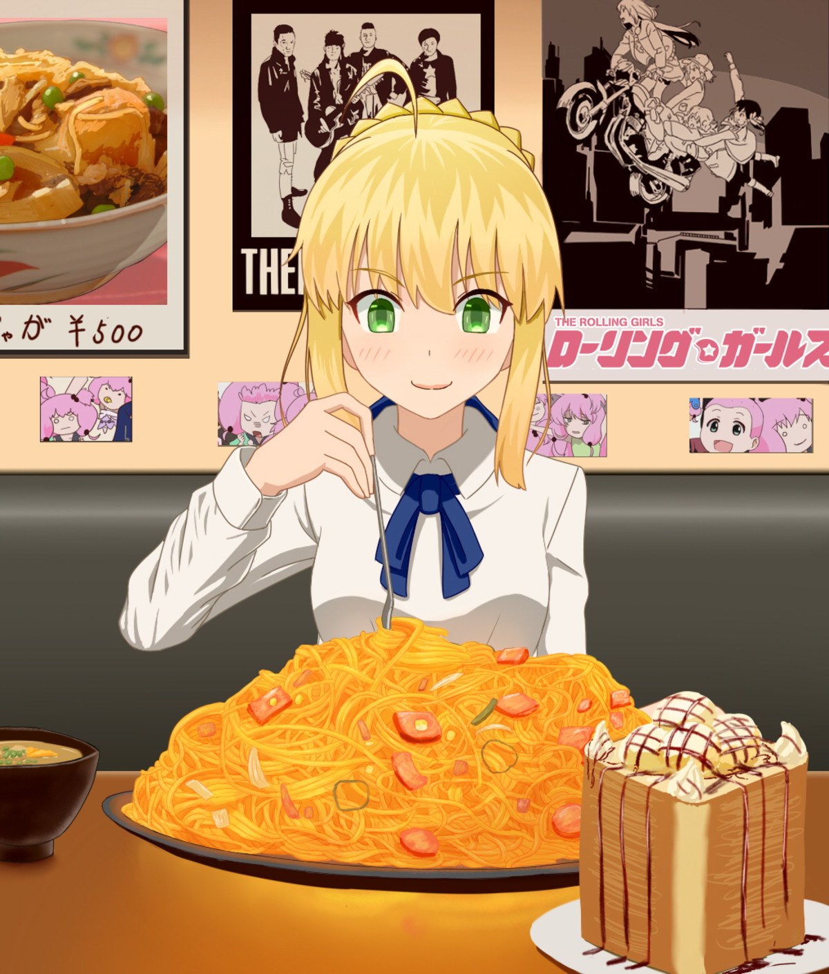 Anime, girls, pasta. 