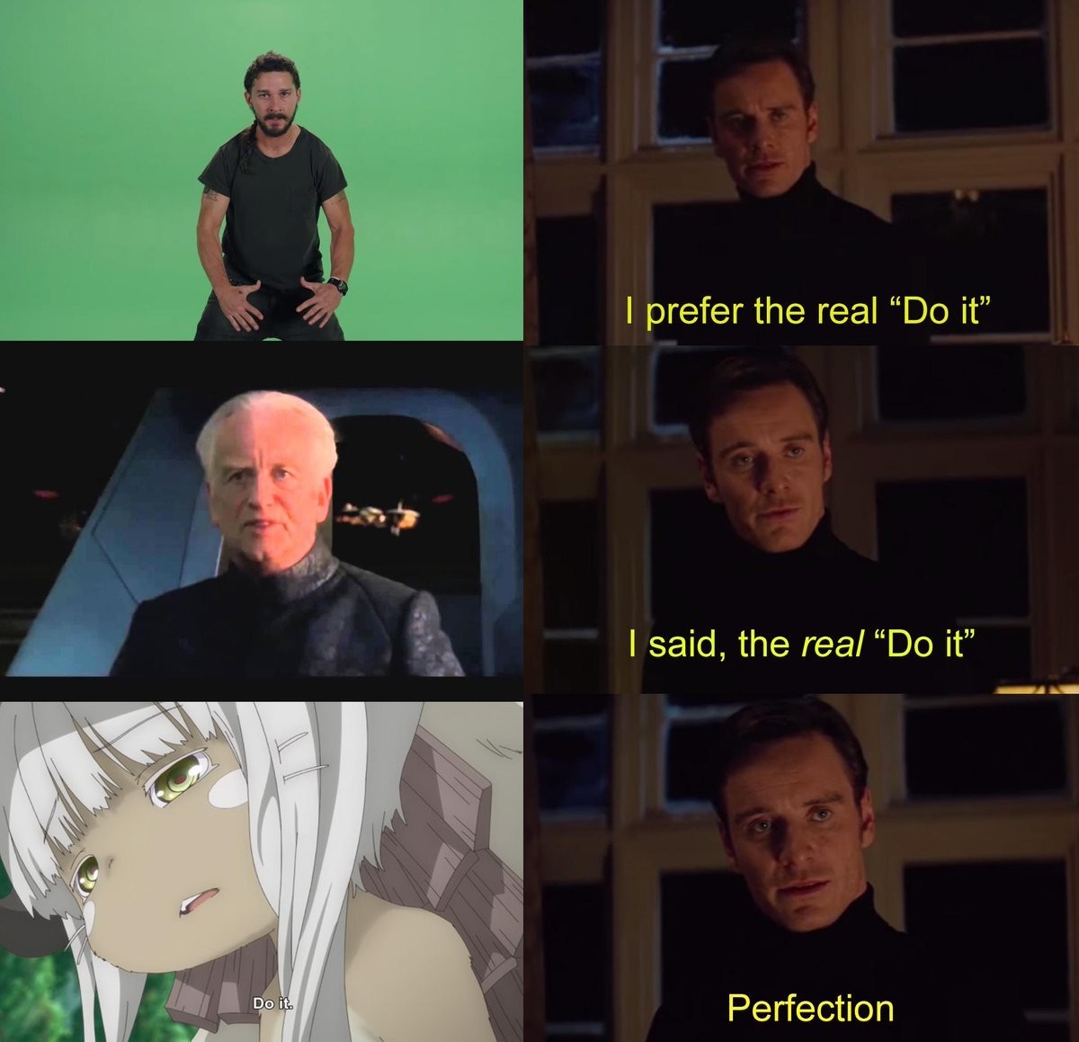 Said me. I prefer the real. Perfection i said. I prefer meme. I prefer a real God perfection.