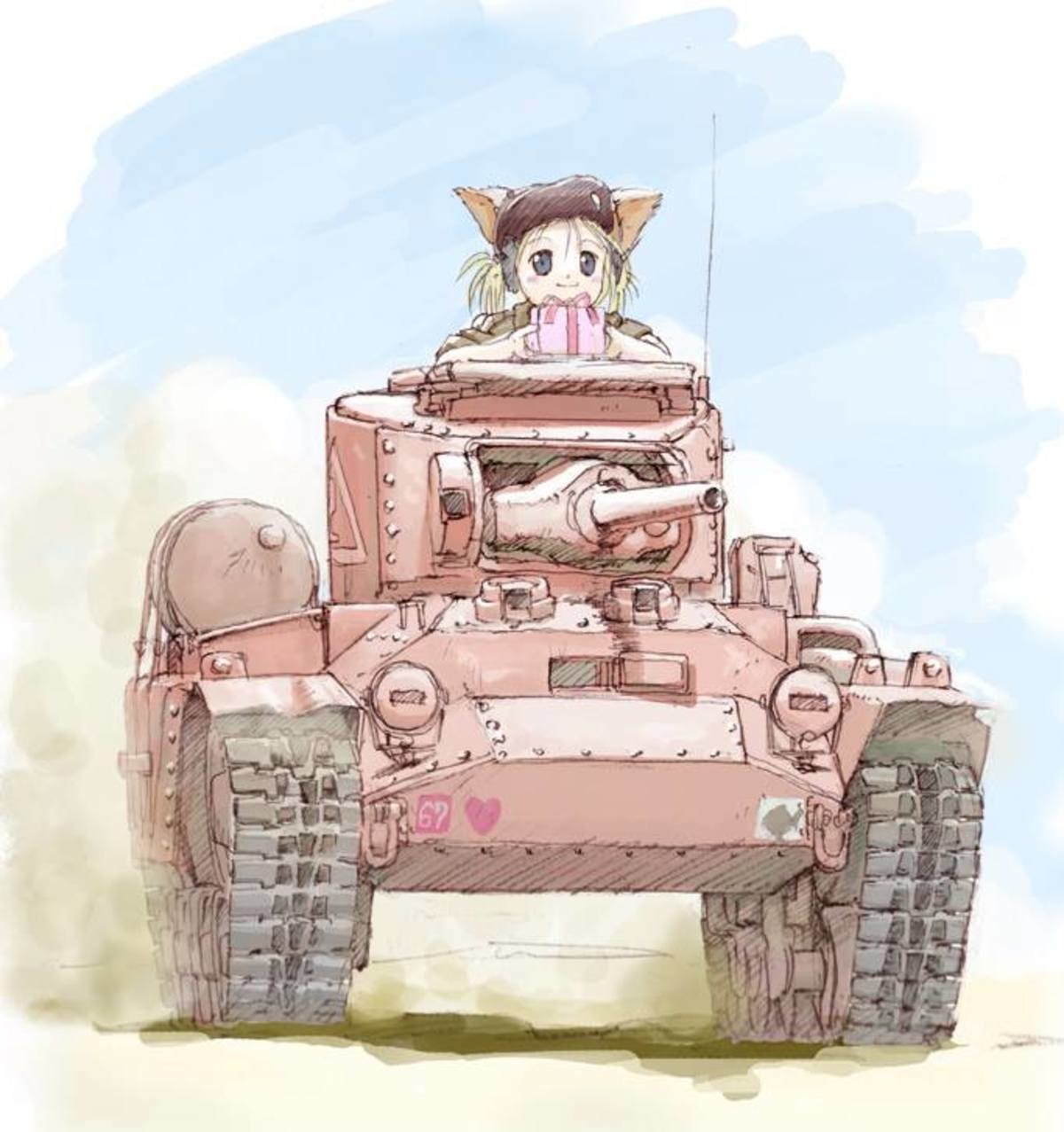 Girls und Panzer розовый танк