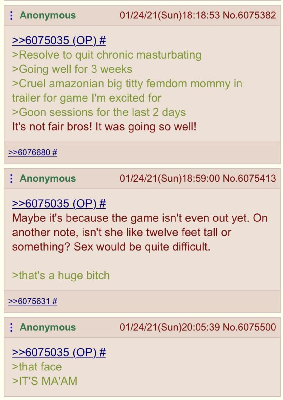 Anon does Nofap