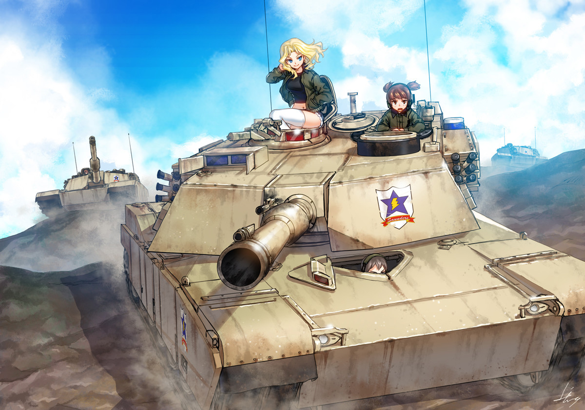 Тянки и танки. Girls und Panzer Сандерс. Girls und Panzer танк. Аниме танкистки Кей. Abrams m1a2 Art.