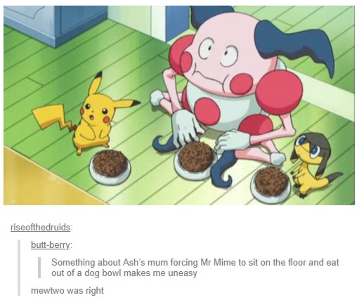 Mr mime eating on floor