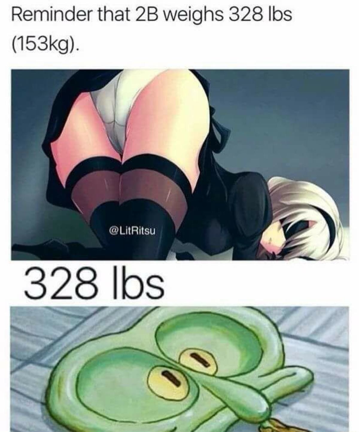 2b ass squidward meme