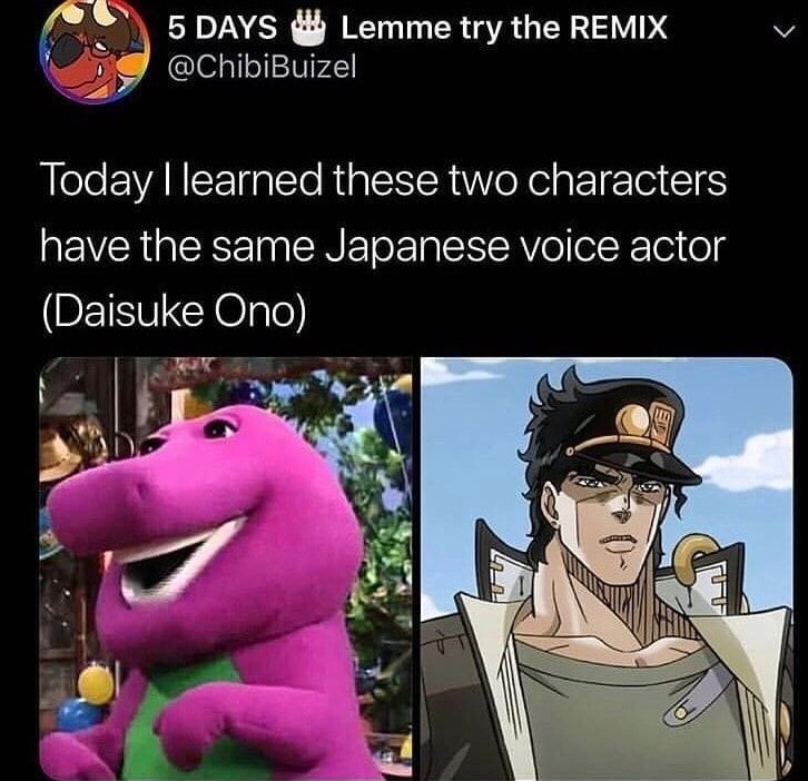 Barney Is A Jojo