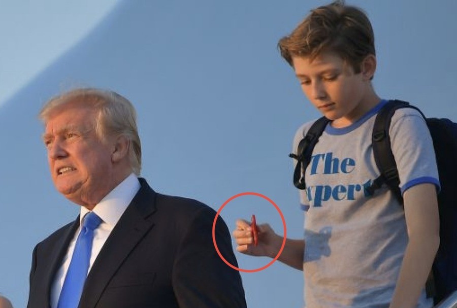 Barron mocked for playing with fidget spinner