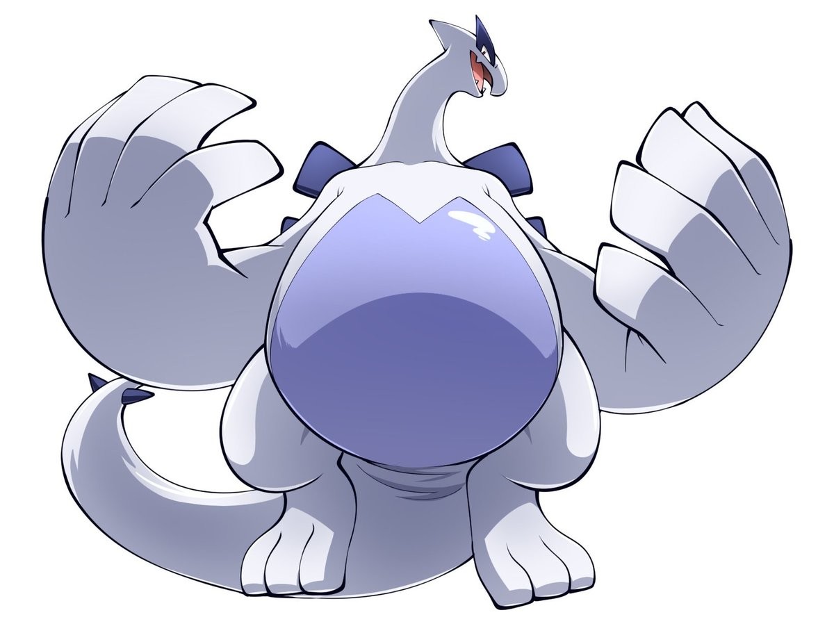 Big Lugia. .. no matter how true this art is to the character's propor...