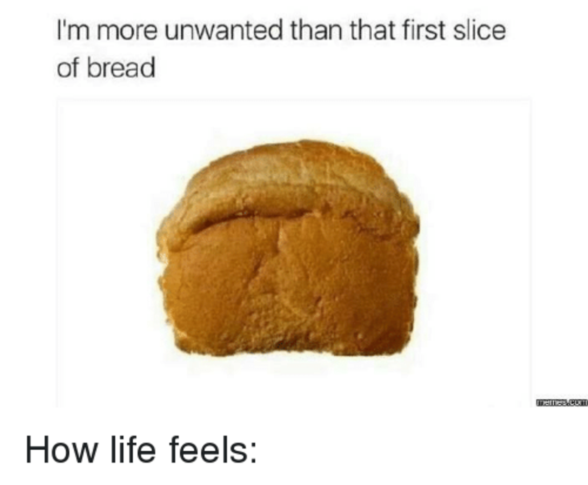 Bread memes with & without crusts. 