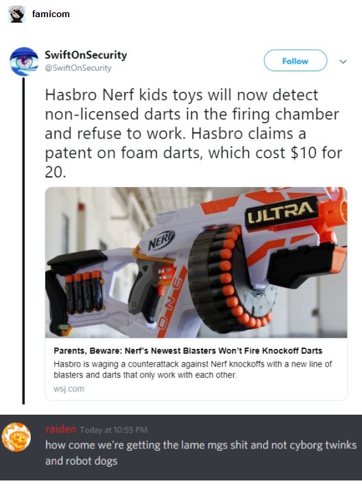 Parents, Beware: Nerf's Newest Blasters Won't Fire Knockoff Darts - WSJ