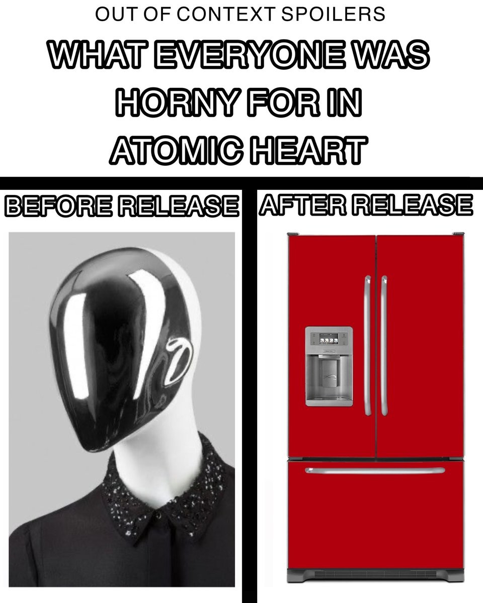 Atomic Heart players are lining up to have sex with a fridge