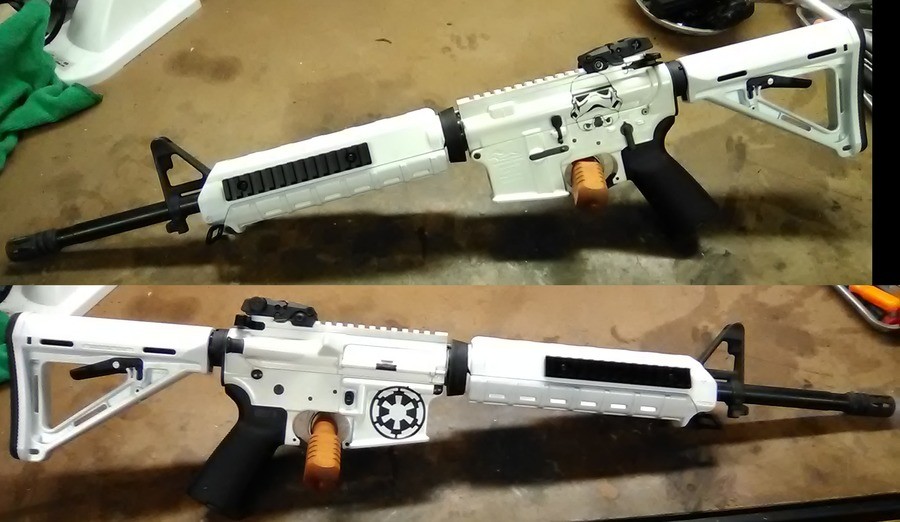 Custom AR-15 Paint Jobs I recently completed. 