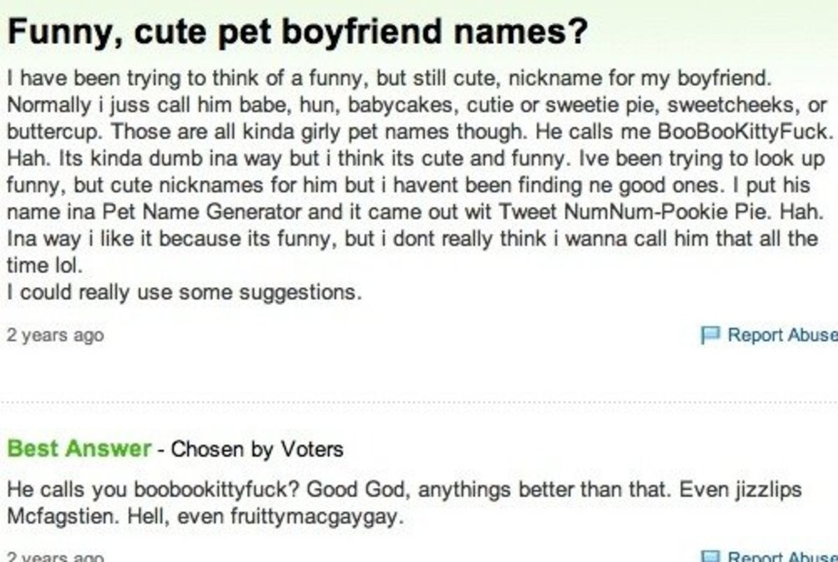 Cute Pet Boyfriend Names