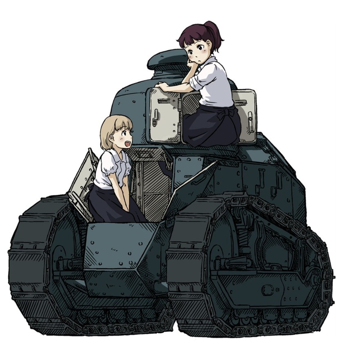 Аниме девочки и танки
