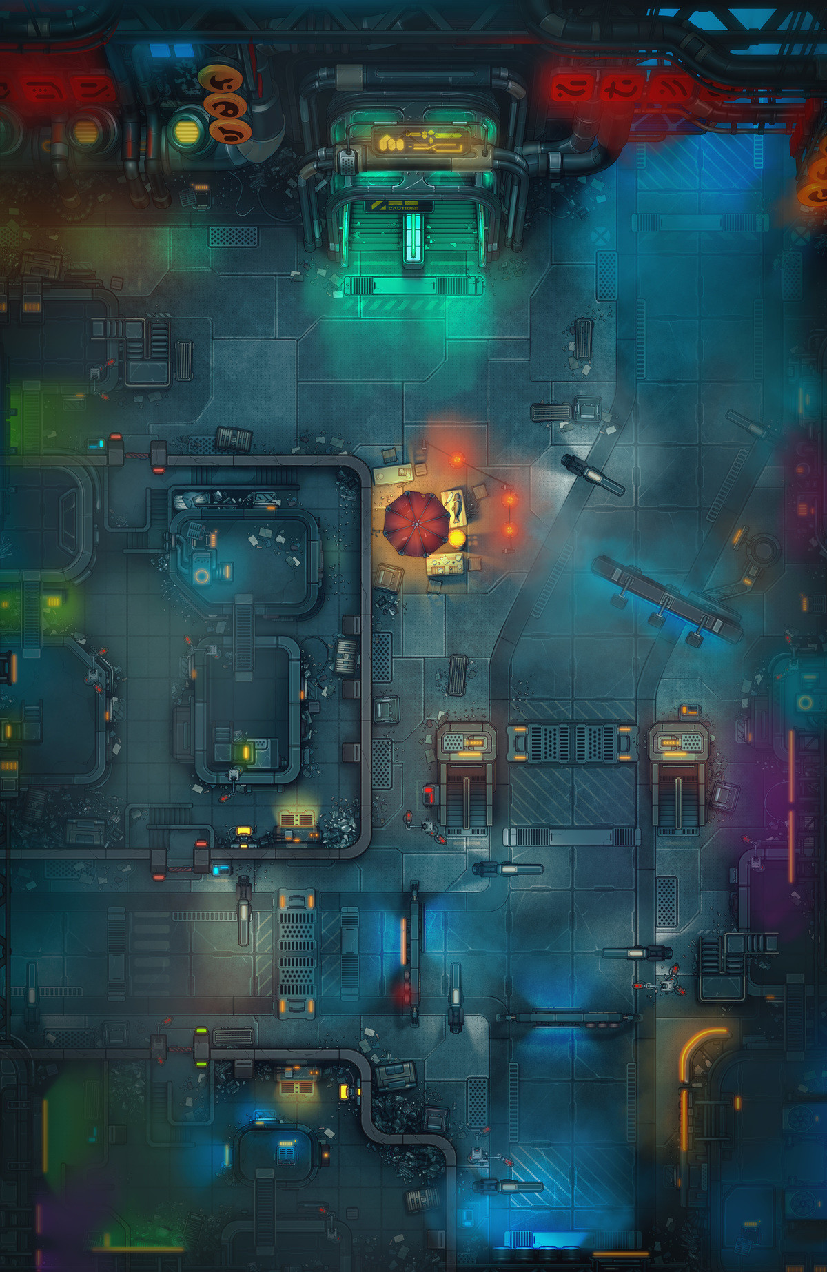 Cyberpunk Map - Piping District (Not the Red Light kind of pipe)