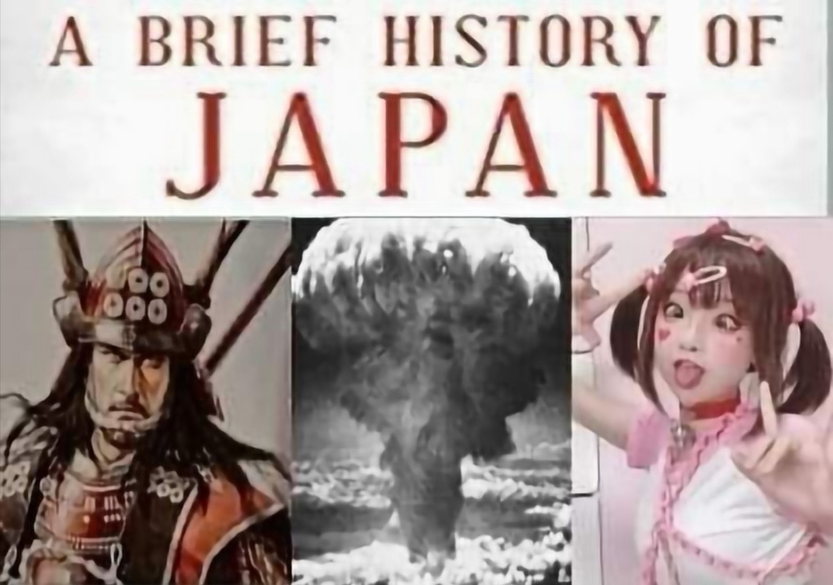 Мемы про японию. Brief History of Japan. Коротко о истории Японии Мем. Исторические мемы про Японию. Краткая история Японии прикол.