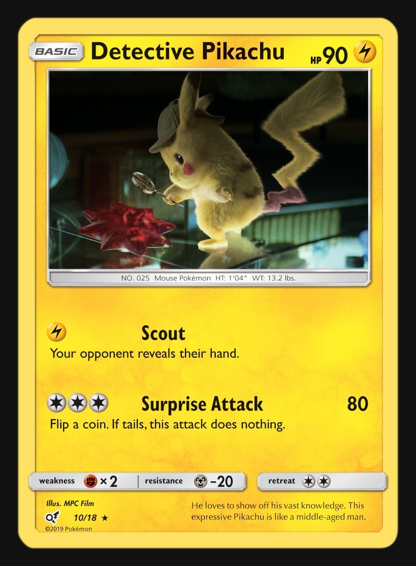 Detective Pikachu Cards