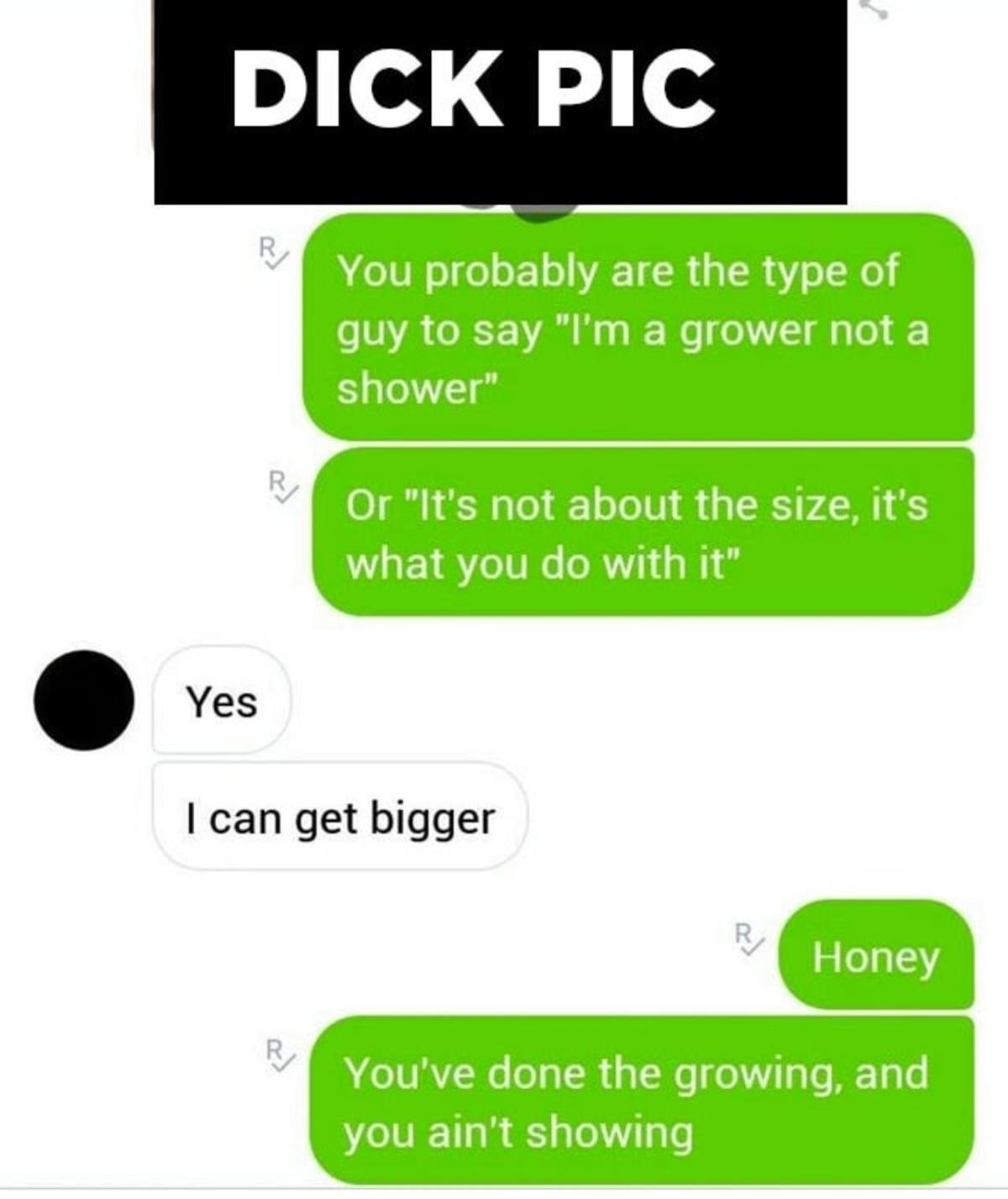 How do you reply to a dick pic