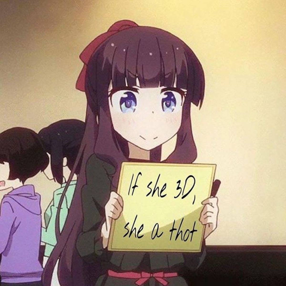 Does An Anime Girl Holding A Sign Count As A Meme Today