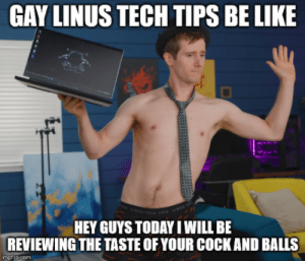 Gay linus tech tips meme