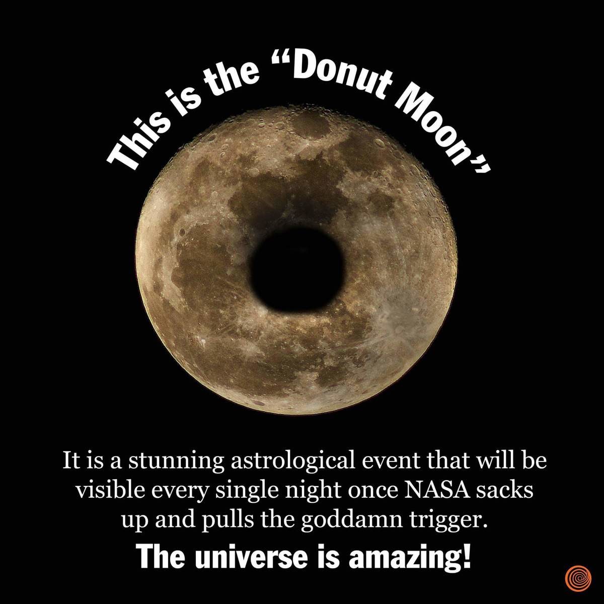 Doughnut Under A Crescent Moon Donut moon
