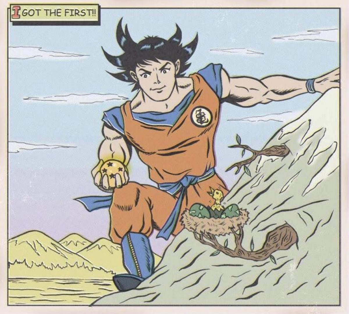 Dragon Ball in the style of Silver Age comics