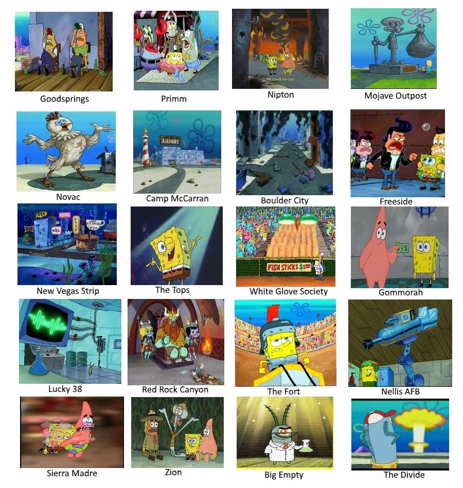 Fallout Location Spongebob Meme