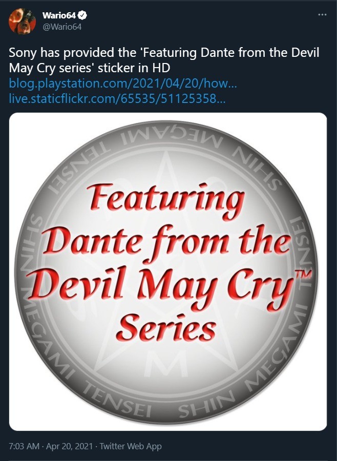 featuring dante from the devil may cry series