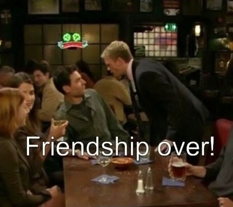 Over friends. Барни Friendship is over. Friendship over. Friendship with is over. Friendship over with.