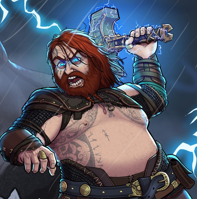 Thor Gow Thor Kratos GIF - Thor Gow Thor Kratos Fat Thor